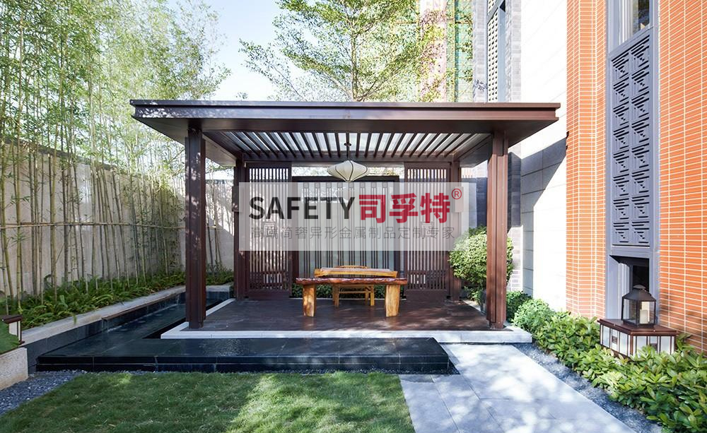 庭院景觀設(shè)計(jì):精制不銹鋼(鋁藝)涼亭搭配智能遮陽(圖14) 庭院景觀設(shè)計(jì):精制不銹鋼(鋁藝)涼亭搭配智能遮陽(圖14)