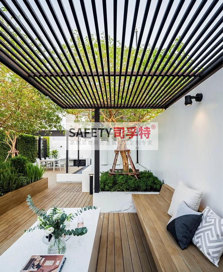 庭院景觀設(shè)計(jì):精制不銹鋼(鋁藝)涼亭搭配智能遮陽(圖15) 庭院景觀設(shè)計(jì):精制不銹鋼(鋁藝)涼亭搭配智能遮陽(圖15)